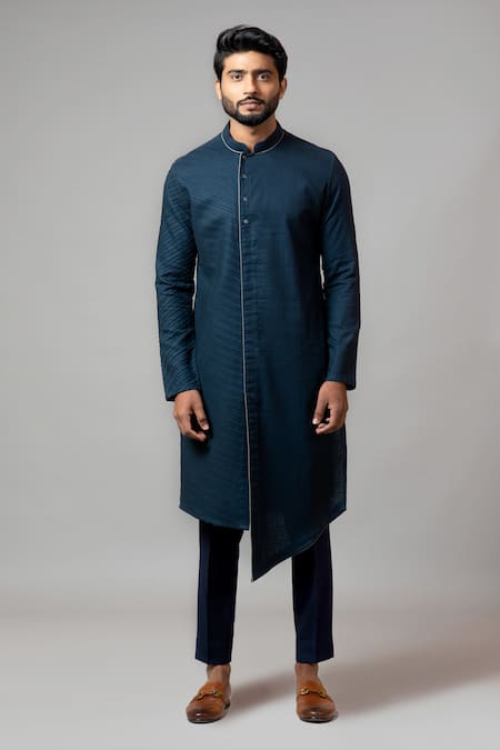 Paarsh Linen Pintuck Kurta Set 