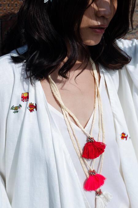 Buy Nikasha White Cotton Open Kimono Jacket Online at Aza Fashions Buy_Nikasha_White Cotton Open Kimono Jacket _Online_at_Aza_Fashions