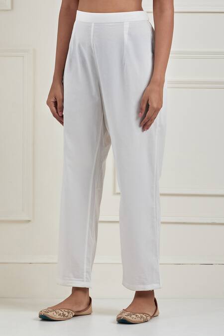 Buy Ikshita Choudhary Sky Blue Kurta Chanderi Silk Embroidered Floral Round Set With Kota Dupatta Buy_Ikshita Choudhary_Sky Blue Kurta Chanderi Silk Embroidered Floral Round Set With Kota Dupatta