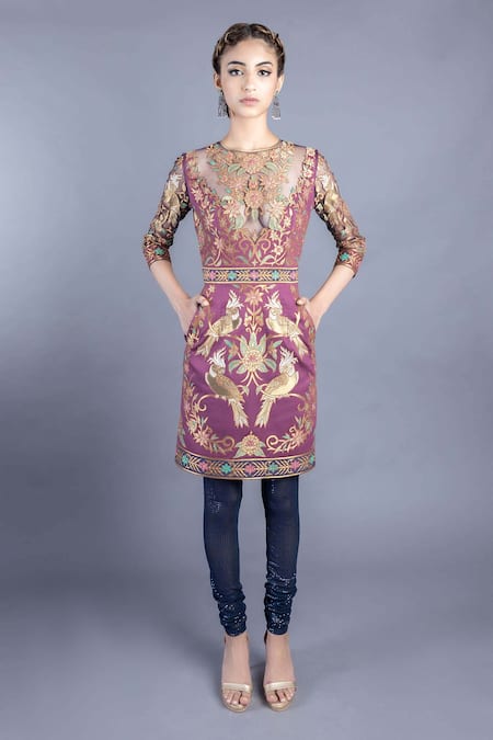 Abhishek Gupta Embroidered Tunic Set 