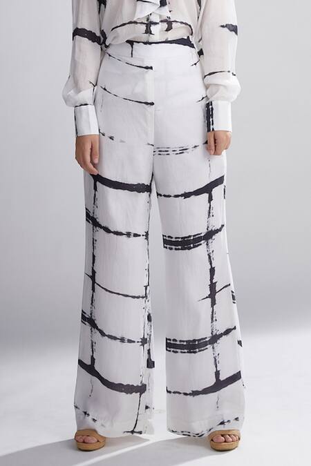 Buy_Koai_White Cotton, Silk Shibori Pant For Kids_Online_at_Aza_Fashions