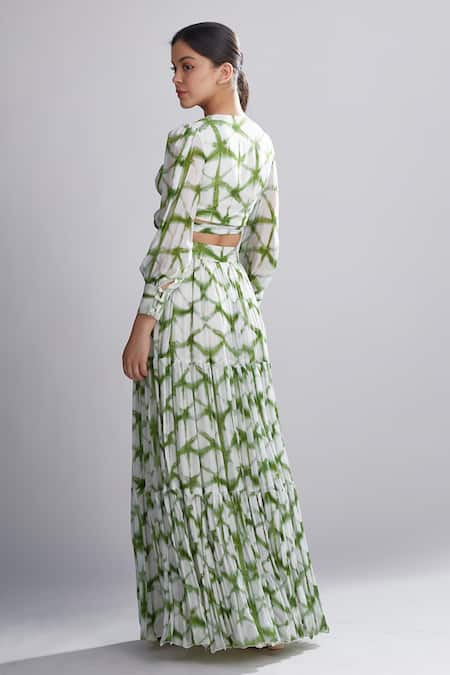 Koai Shibori Pleated Skirt 