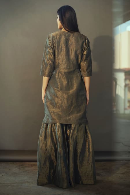 Shorshe Clothing Handloom Tissue Kurta Set 