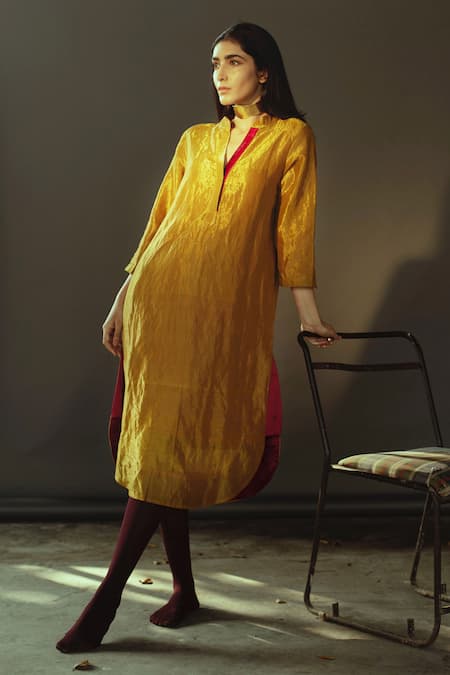 Shorshe Clothing Handloom Tissue Kurta 