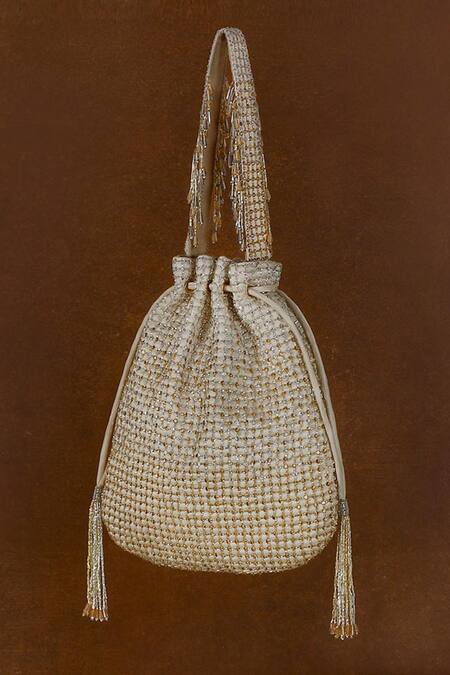 Buy Lovetobag Gold Crystals, Beads, Diamonds Zoya Embellished Potli Bag Online at Aza Fashions Buy_Lovetobag_Gold Crystals, Beads, Diamonds Zoya Embellished Potli Bag _Online_at_Aza_Fashions