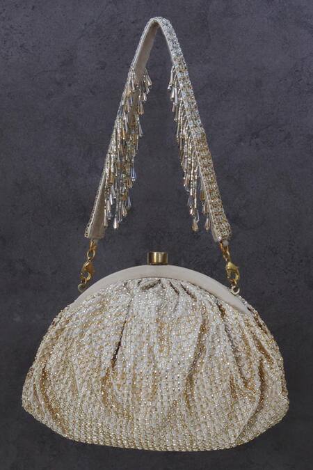 Lovetobag Gold Beads Zoya Crystal Embellished Clutch Online at Aza Fashions Lovetobag_Gold Beads Zoya Crystal Embellished Clutch _Online_at_Aza_Fashions