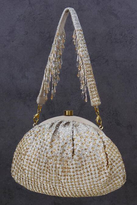 Buy Lovetobag Gold Beads Zoya Crystal Embellished Clutch Online at Aza Fashions Buy_Lovetobag_Gold Beads Zoya Crystal Embellished Clutch _Online_at_Aza_Fashions