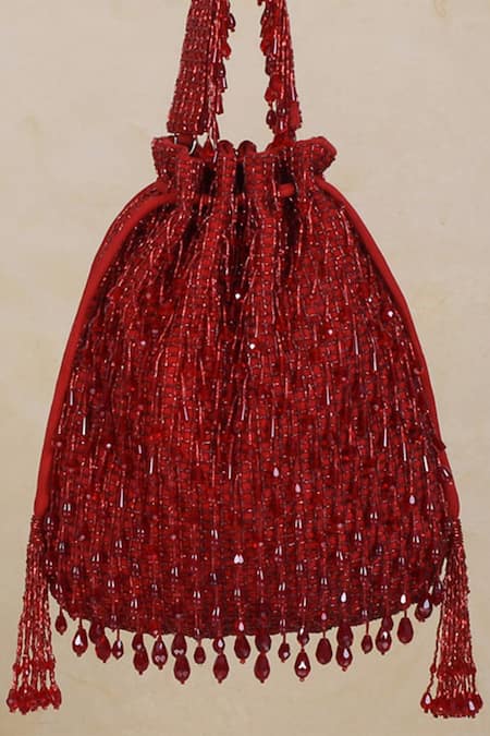 Buy Lovetobag Red Crystals, Diamonds, Beads Opal Tassel Potli Bag Online at Aza Fashions Buy_Lovetobag_Red Crystals, Diamonds, Beads Opal Tassel Potli Bag _Online_at_Aza_Fashions