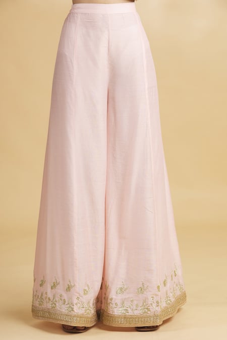 Shop Rahul Singh Pink Net, Chanderi Silk Embroidered Kurta Set Online at Aza Fashions Shop_Rahul Singh_Pink Net, Chanderi Silk Embroidered Kurta Set _Online_at_Aza_Fashions