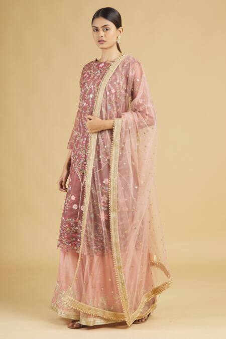 Buy Rahul Singh Purple Net, Chanderi Silk Embroidered Kurta Set Online at Aza Fashions Buy_Rahul Singh_Purple Net, Chanderi Silk Embroidered Kurta Set _Online_at_Aza_Fashions