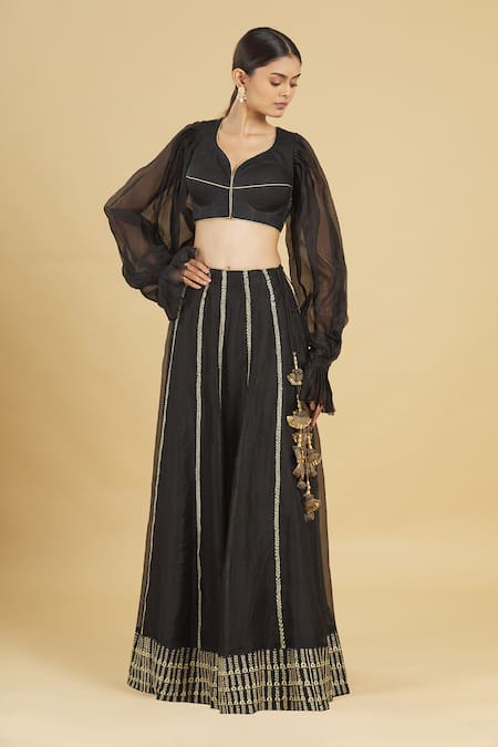 Rahul Singh Organza Lehenga Set 