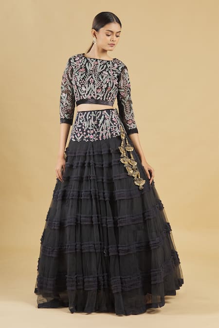 Rahul Singh Organza Lehenga Set 