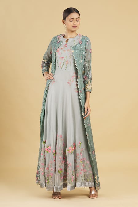 Buy Do. Collection Long Gown with Jacket at Amazon.in