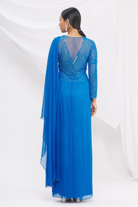 Rajat & Shraddha Draped Saree Gown 