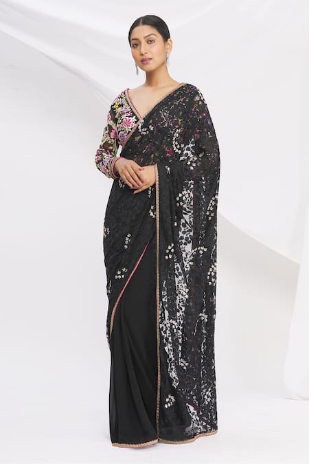 Rajat & Shraddha Pre-Draped Embroidered Saree 