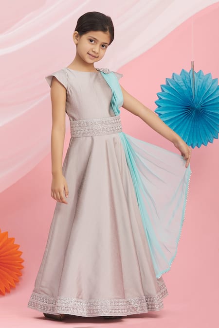 Silk gown 2024 for girls