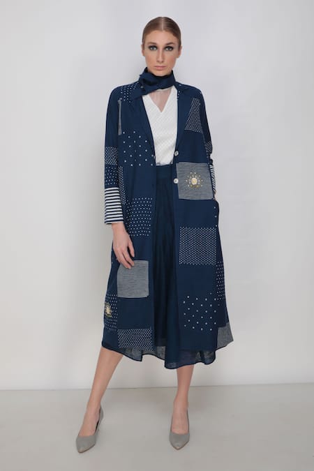 Arcvsh By Pallavi Singh Printed Jacket & Culottes Set 