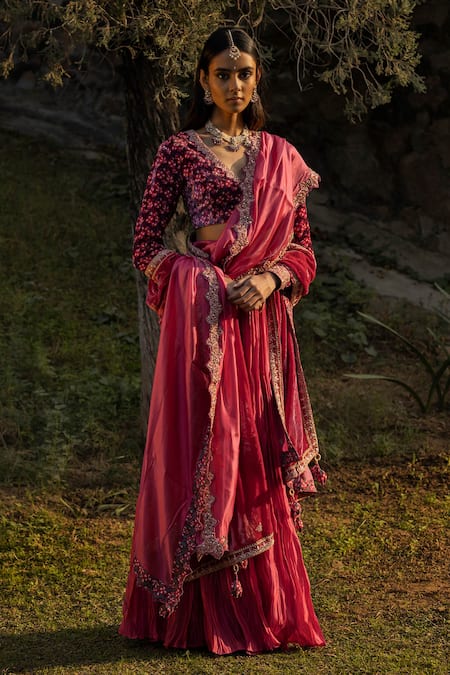 PUNIT BALANA Crushed Lehenga Set 