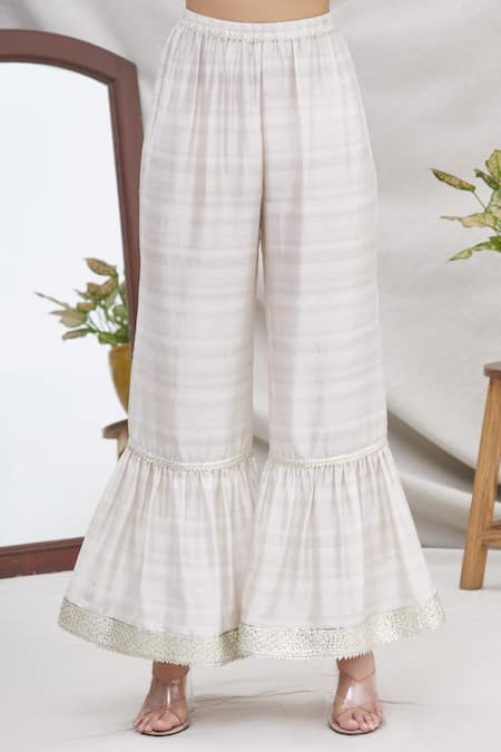 Shop Ekta Singh Silver Silk Round Kurta Sharara Set Online at Aza Fashions Shop_Ekta Singh_Silver Silk Round Kurta Sharara Set _Online_at_Aza_Fashions