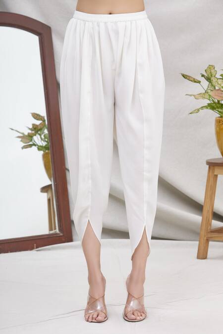 Shop_Ekta Singh_Blue Silk Round Kurta And Dhoti Pant Set _Online_at_Aza_Fashions