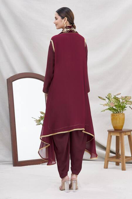 Ekta Singh Asymmetric Cape & Dhoti Pant Set 