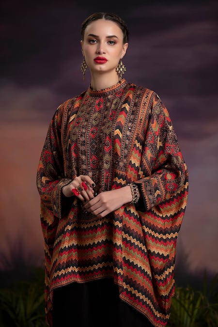 Rajdeep Ranawat Silk Draped Tunic 