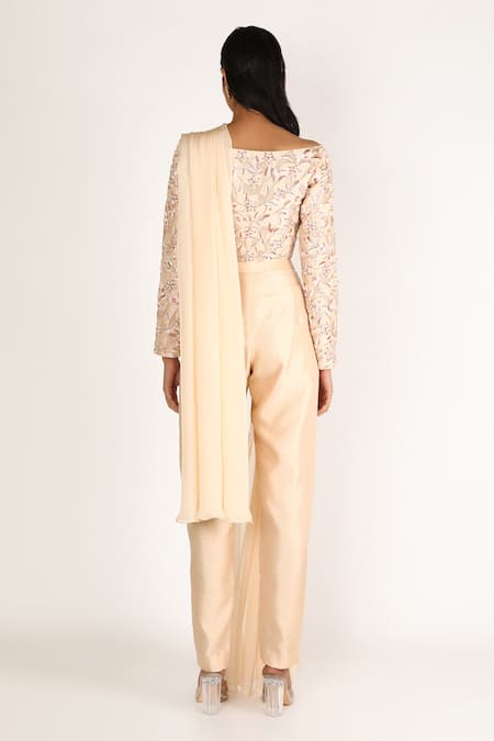 Masumi Mewawalla  Draped Pant Saree Set 