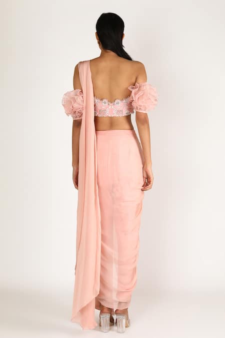 Masumi Mewawalla Pre-Draped Dhoti Pant Saree Set 