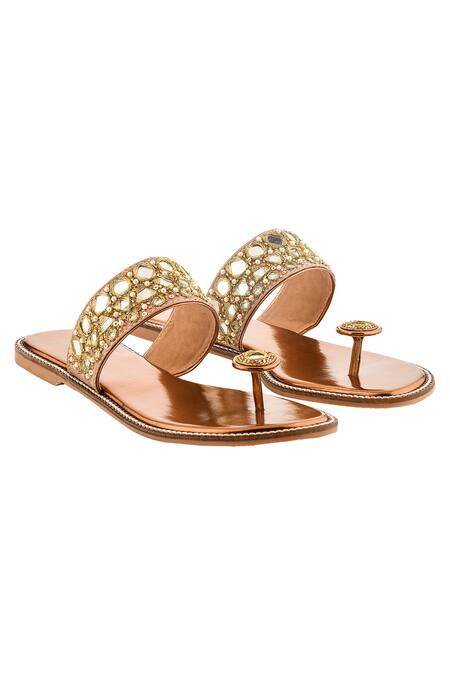 Vicky Casual Sandals - Gold - GLITTER FASHION