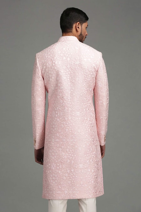Chatenya Mittal Silk Embroidered Sherwani Set 