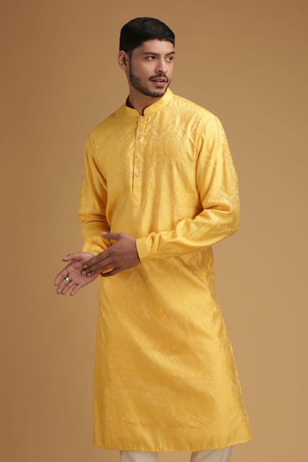 Chatenya Mittal Floral Motif Kurta  For Kids