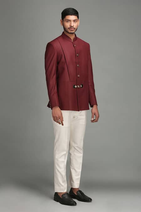 Chatenya Mittal Wool Blend Bandhgala 