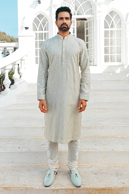 Vanshik Silk Embroidered Kurta Set 