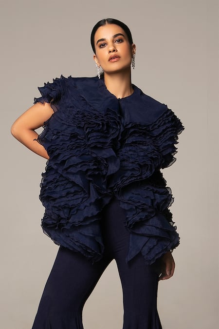 Siddartha Tytler Organza Ruffle Jacket 