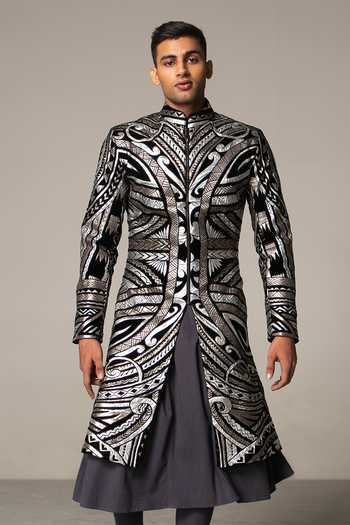 Siddartha Tytler Velvet Sherwani & Kurta Set 