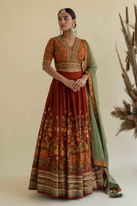 Kalista Hand Embroidered Lehenga Set 