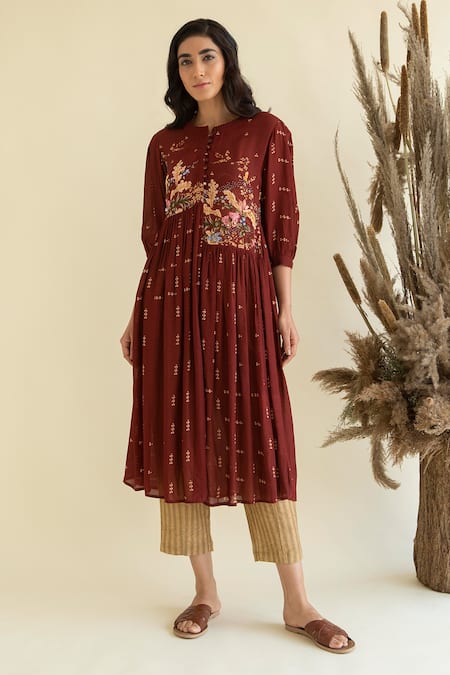 Kalista Floral Print Anarkali & Pant Set 
