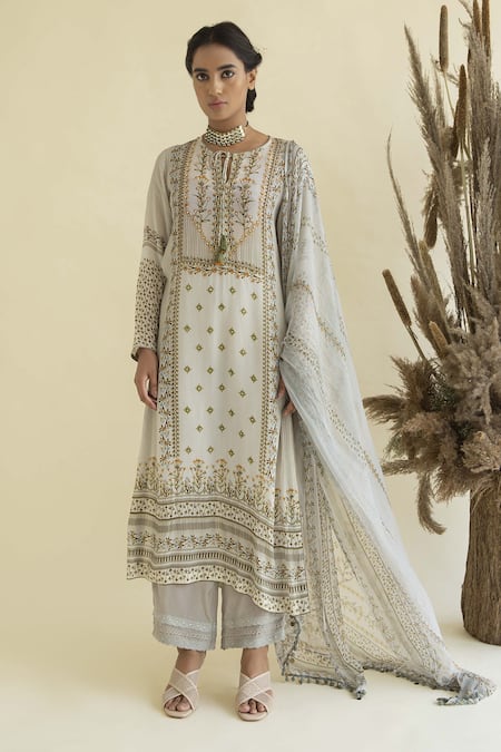 Kalista Floral Print Kurta Set 