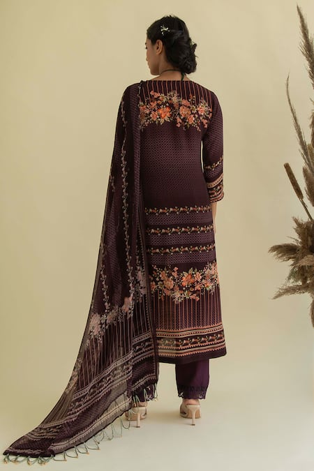 Kalista Floral Print Kurta Set 