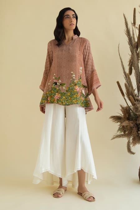 Kalista Floral Print Kurta & Flared Pant Set 