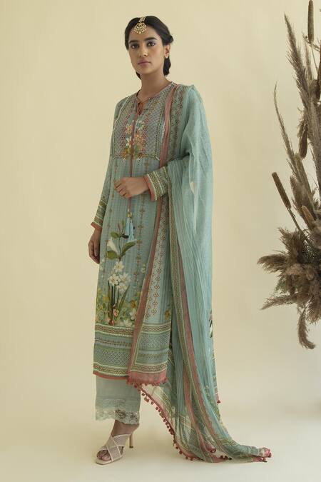 Kalista Floral Print Kurta Set 
