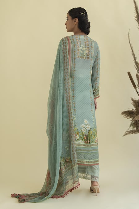 Kalista Floral Print Kurta Set 