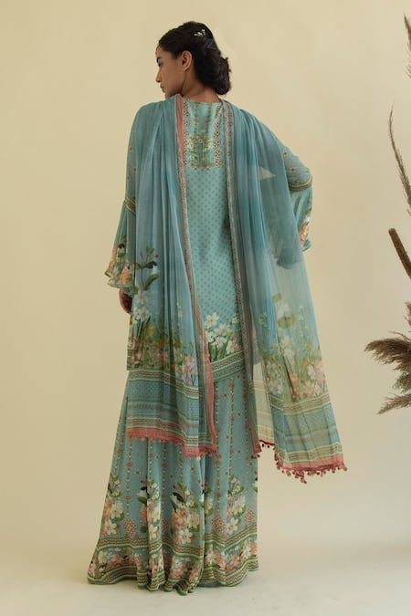 Kalista Floral Print Kurta Set 