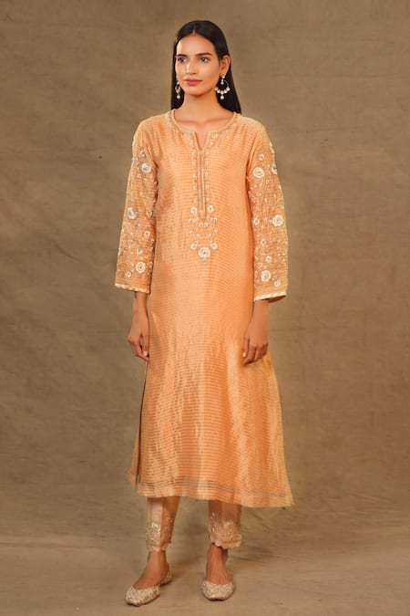 Anantaa By Roohi Chanderi Tissue Embroidered Tunic 