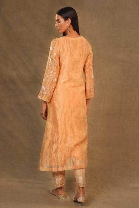 Anantaa By Roohi Chanderi Tissue Embroidered Tunic 