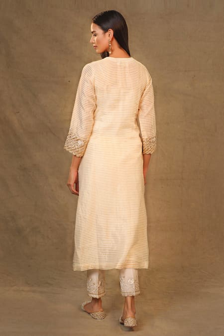 Anantaa By Roohi Chanderi Tissue Embroidered Tunic 