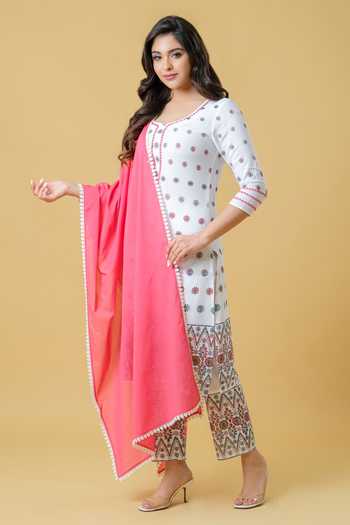 Buy Mool Organic White Sustainable Rayon Embroidered Kurta Set at Aza Fashions Buy_Mool Organic_White Sustainable Rayon Embroidered Kurta Set_at_Aza_Fashions