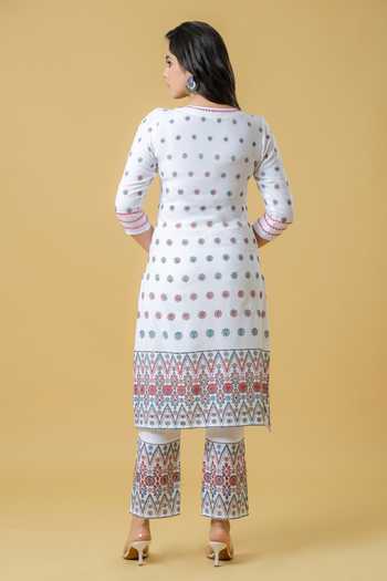 Shop Mool Organic White Sustainable Rayon Embroidered Kurta Set at Aza Fashions Shop_Mool Organic_White Sustainable Rayon Embroidered Kurta Set_at_Aza_Fashions