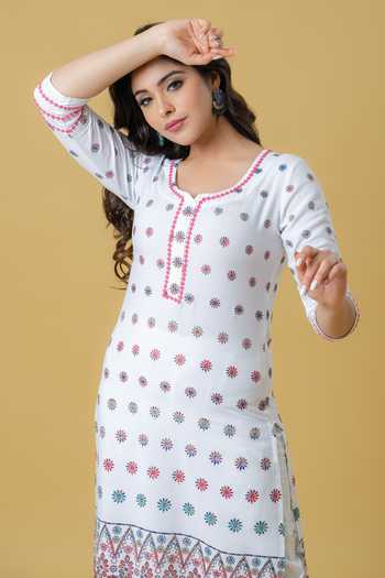 Buy Mool Organic White Sustainable Rayon Embroidered Kurta Set Online at Aza Fashions Buy_Mool Organic_White Sustainable Rayon Embroidered Kurta Set_Online_at_Aza_Fashions