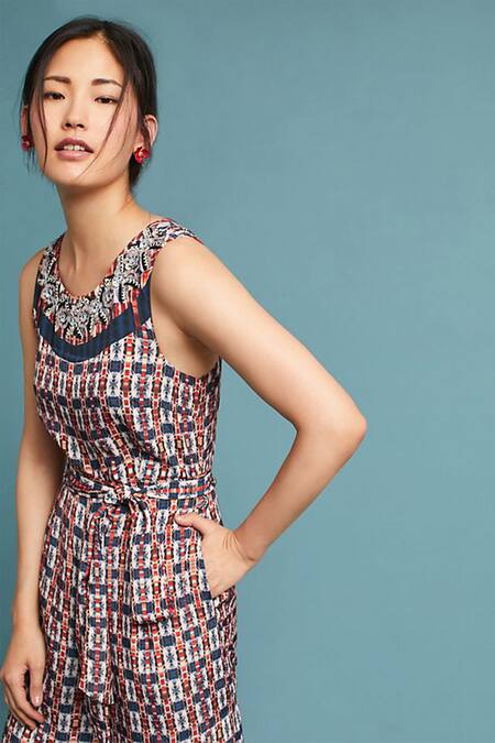 Buy Bhanuni By Jyoti Multi Color Viscose V Neck Rena Wide-leg Printed Jumpsuit Online at Aza Fashions Buy_Bhanuni By Jyoti_Multi Color Viscose V Neck Rena Wide-leg Printed Jumpsuit _Online_at_Aza_Fashions